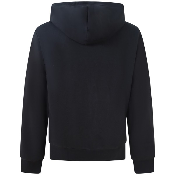 Felpa nera con zip  con mini logo per uomo
