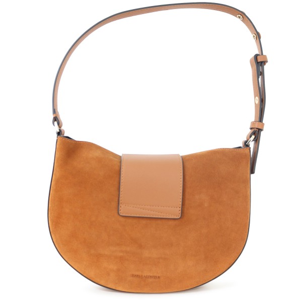 Borsa marrone in pelle scamosciata per donna