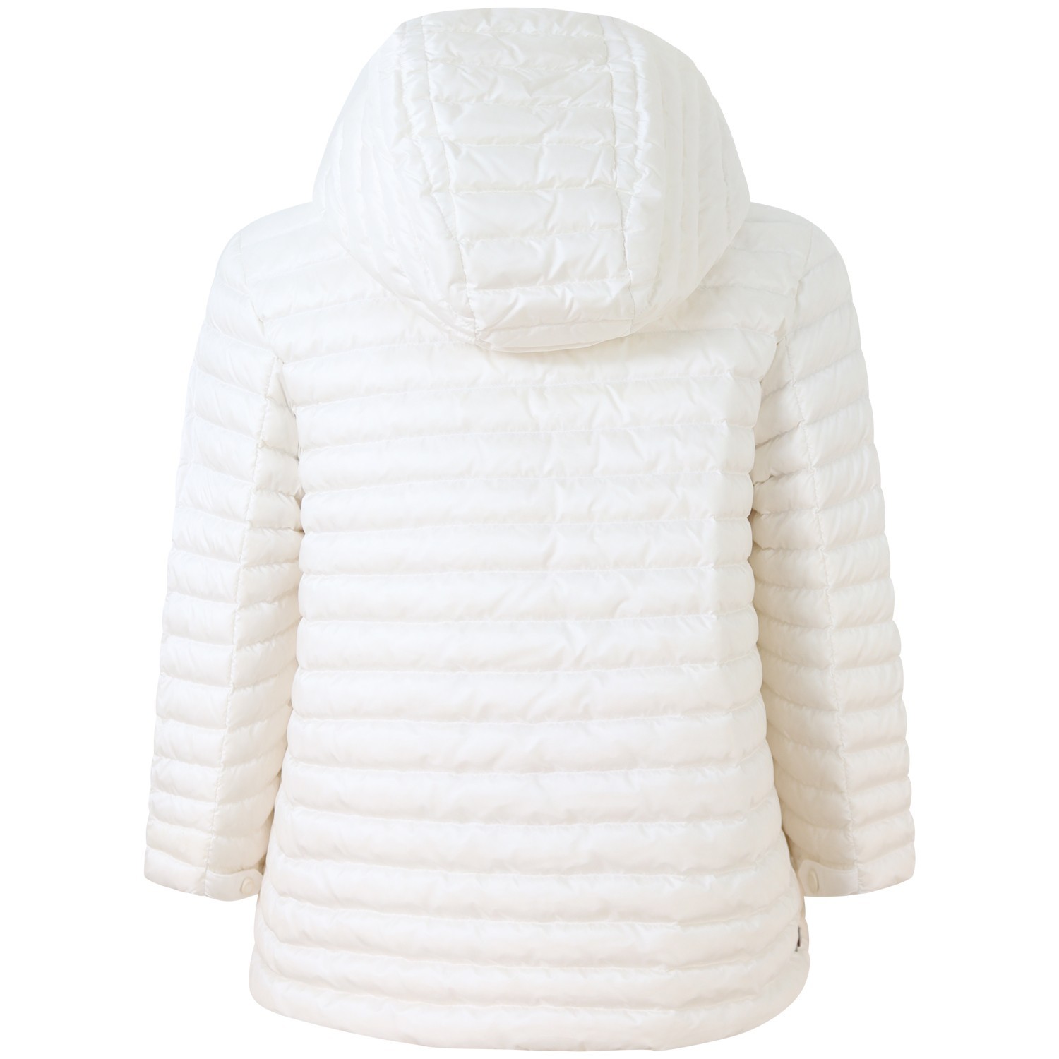 Piumino bianco con cappuccio per donna 2