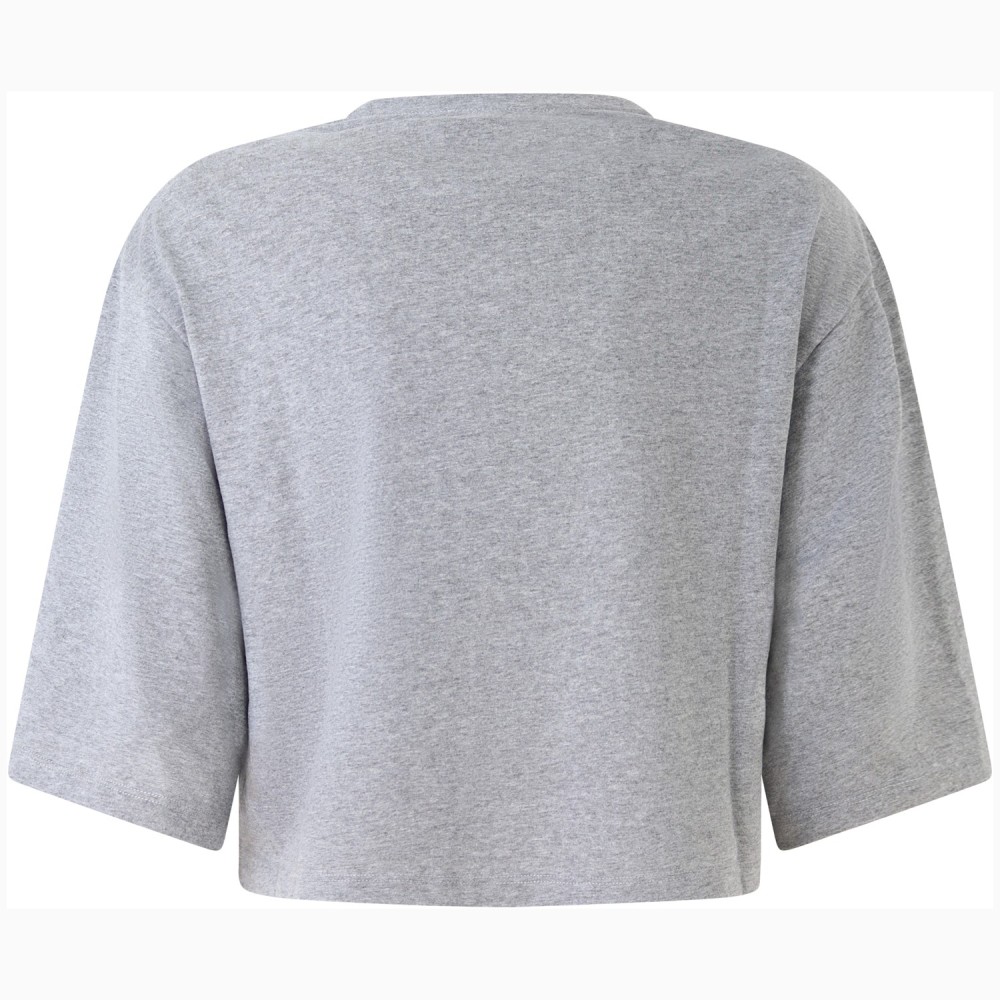 T-shirt grigia con logo per donna