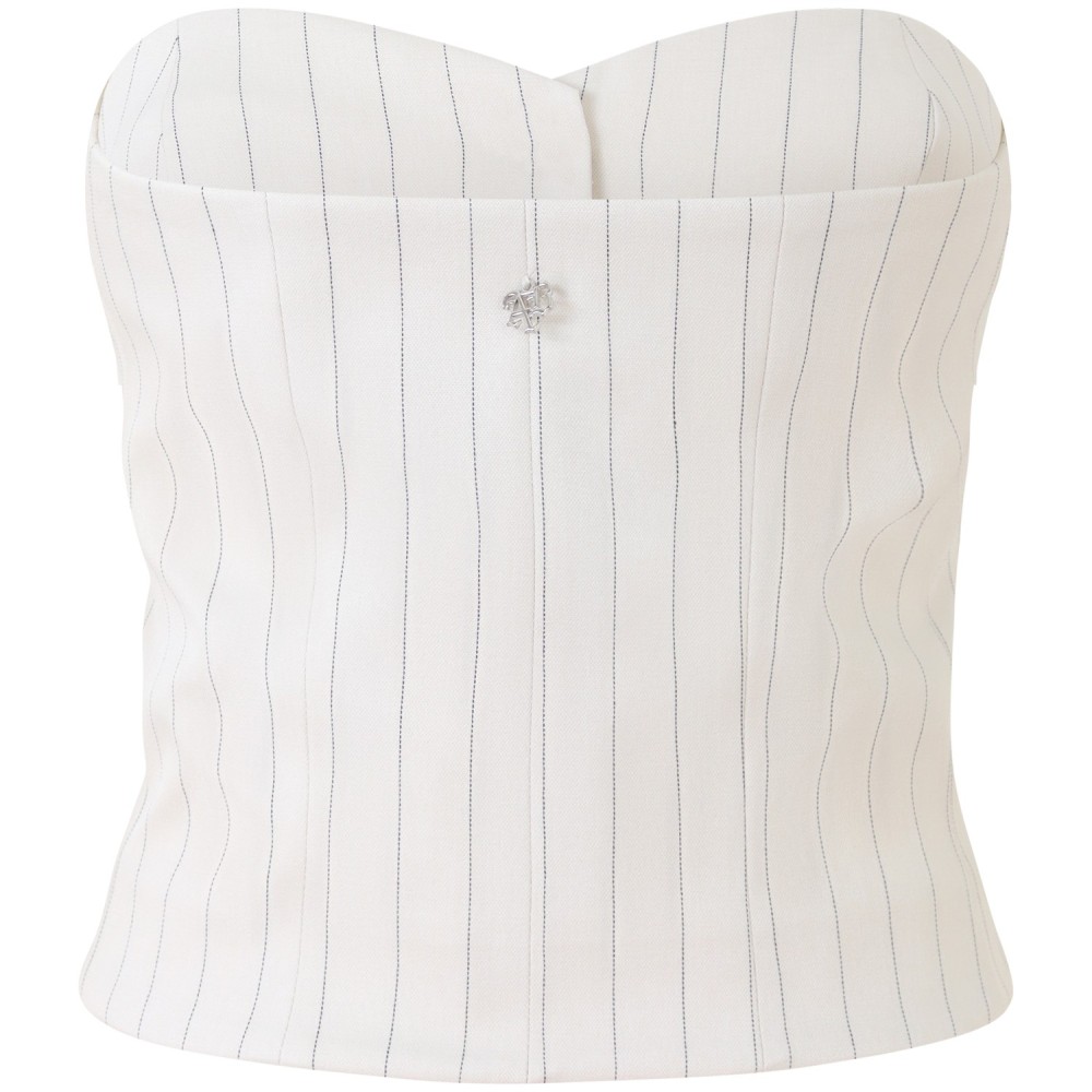 Top avorio gessato 'IRINA' per donna