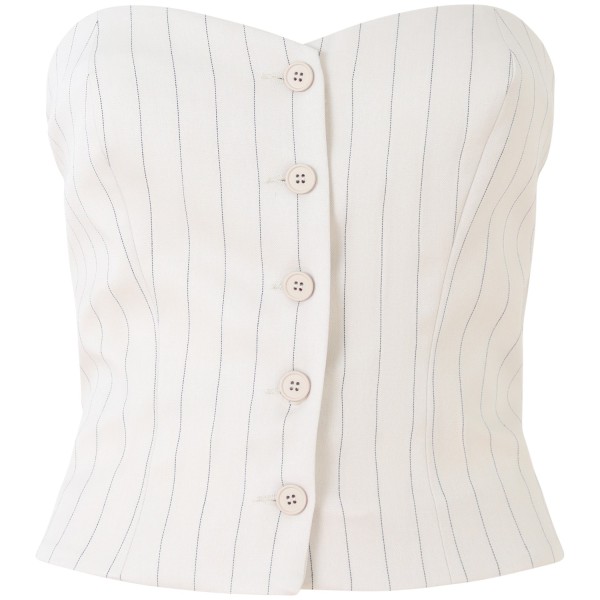 Top avorio gessato 'IRINA' per donna