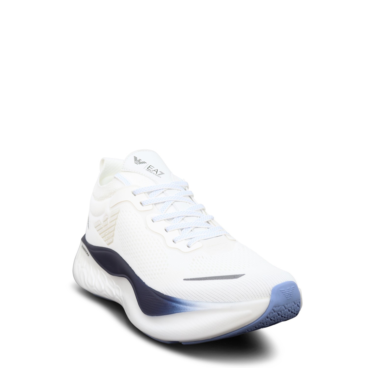 Sneakers bianca e blu per uomo 2