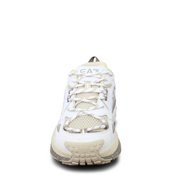 Sneakers bianca e beige per uomo