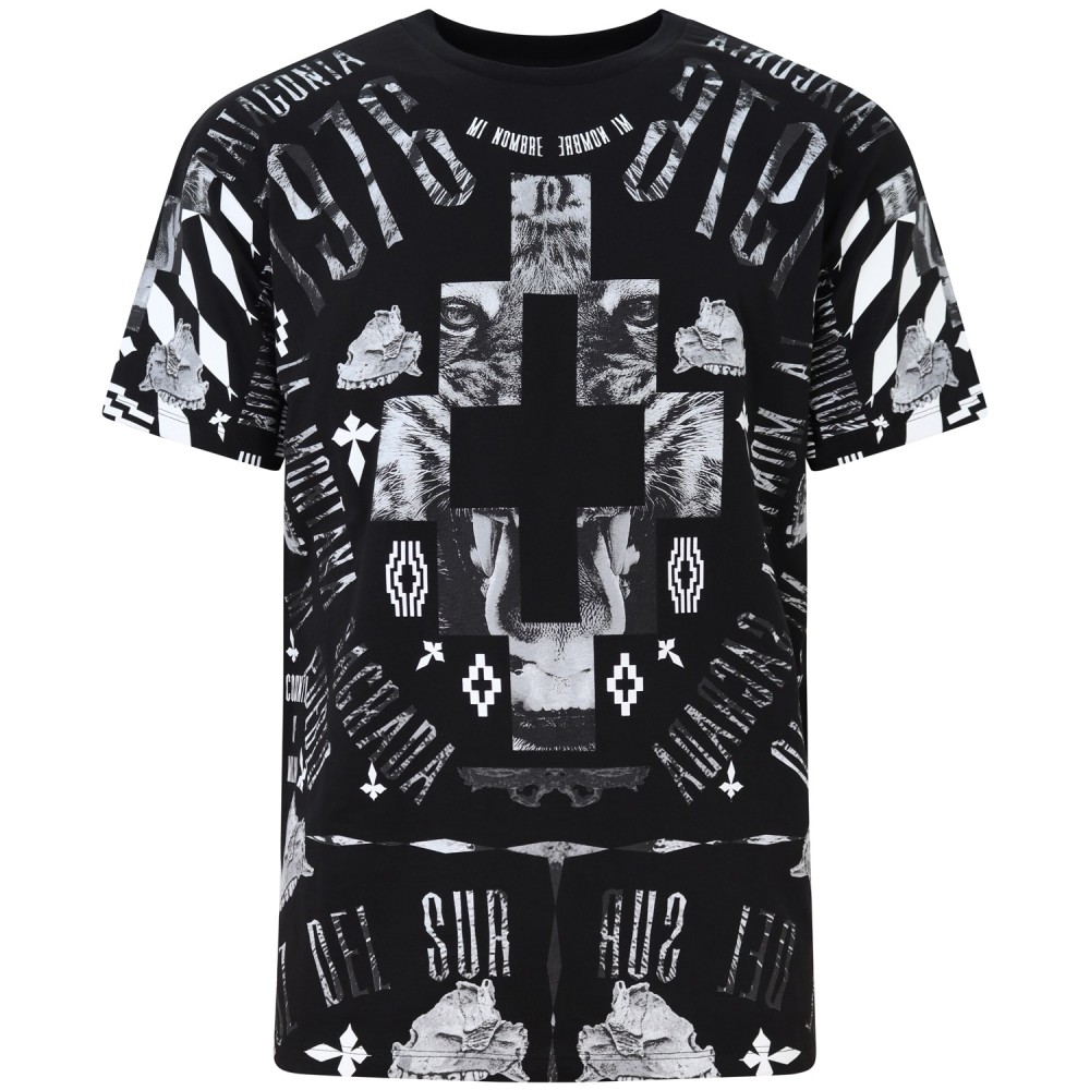 T-shirt nera per uomo