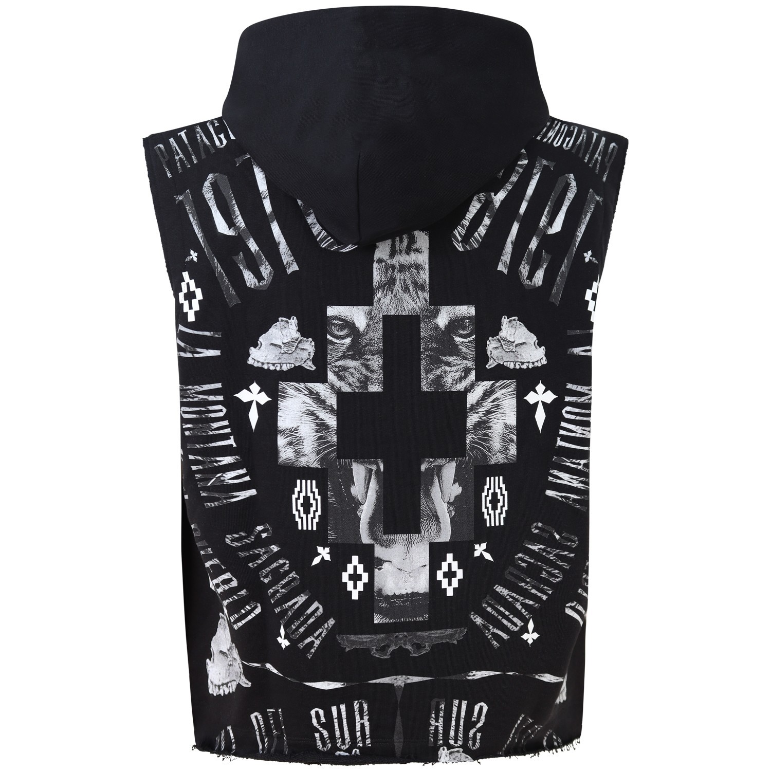 Felpa smanicata nera  per uomo