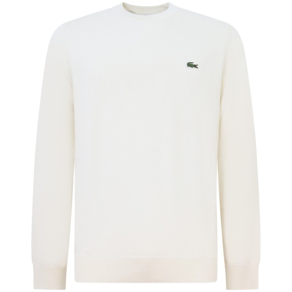 Maglione avorio con mini logo per uomo