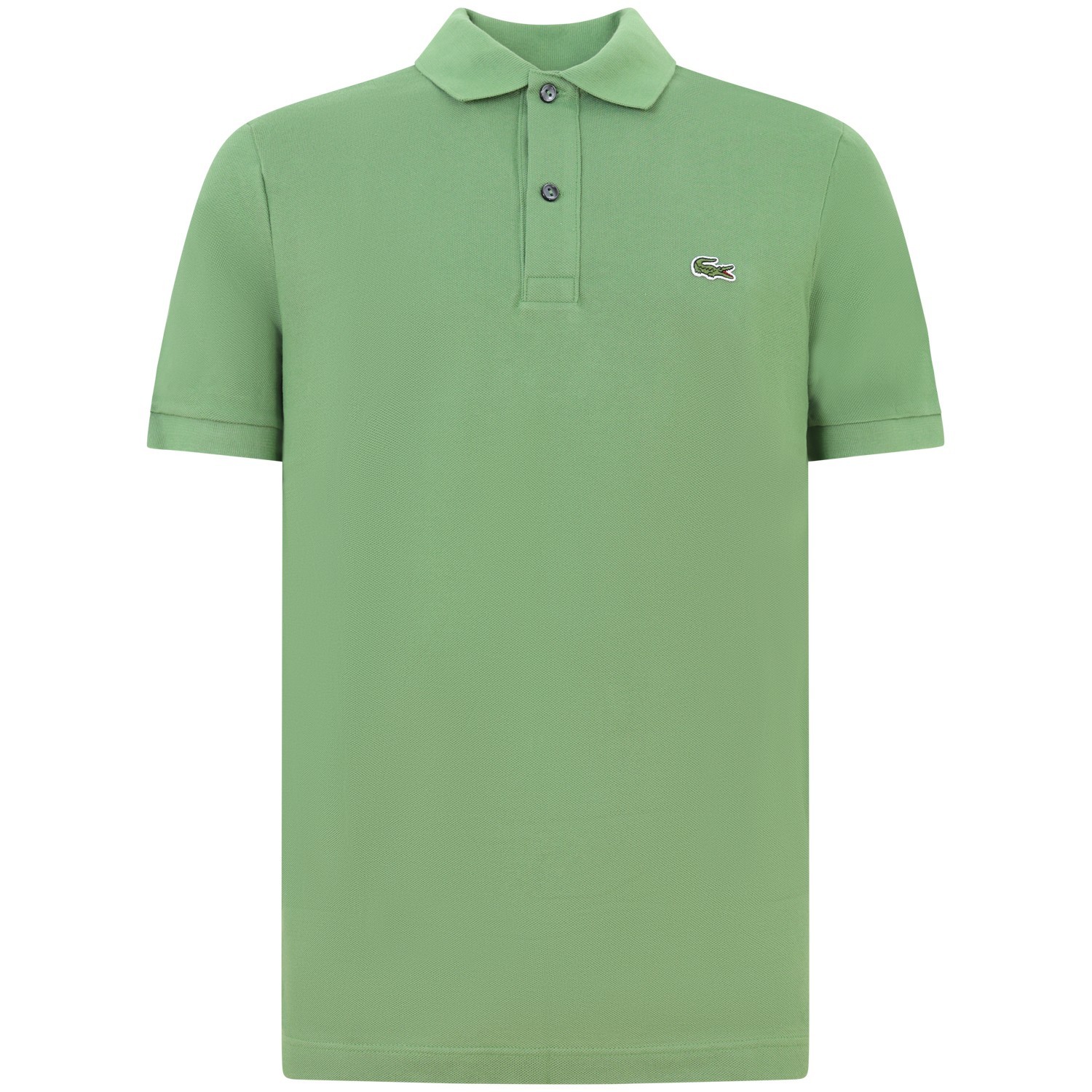 Polo verde con mini logo slim fit per uomo