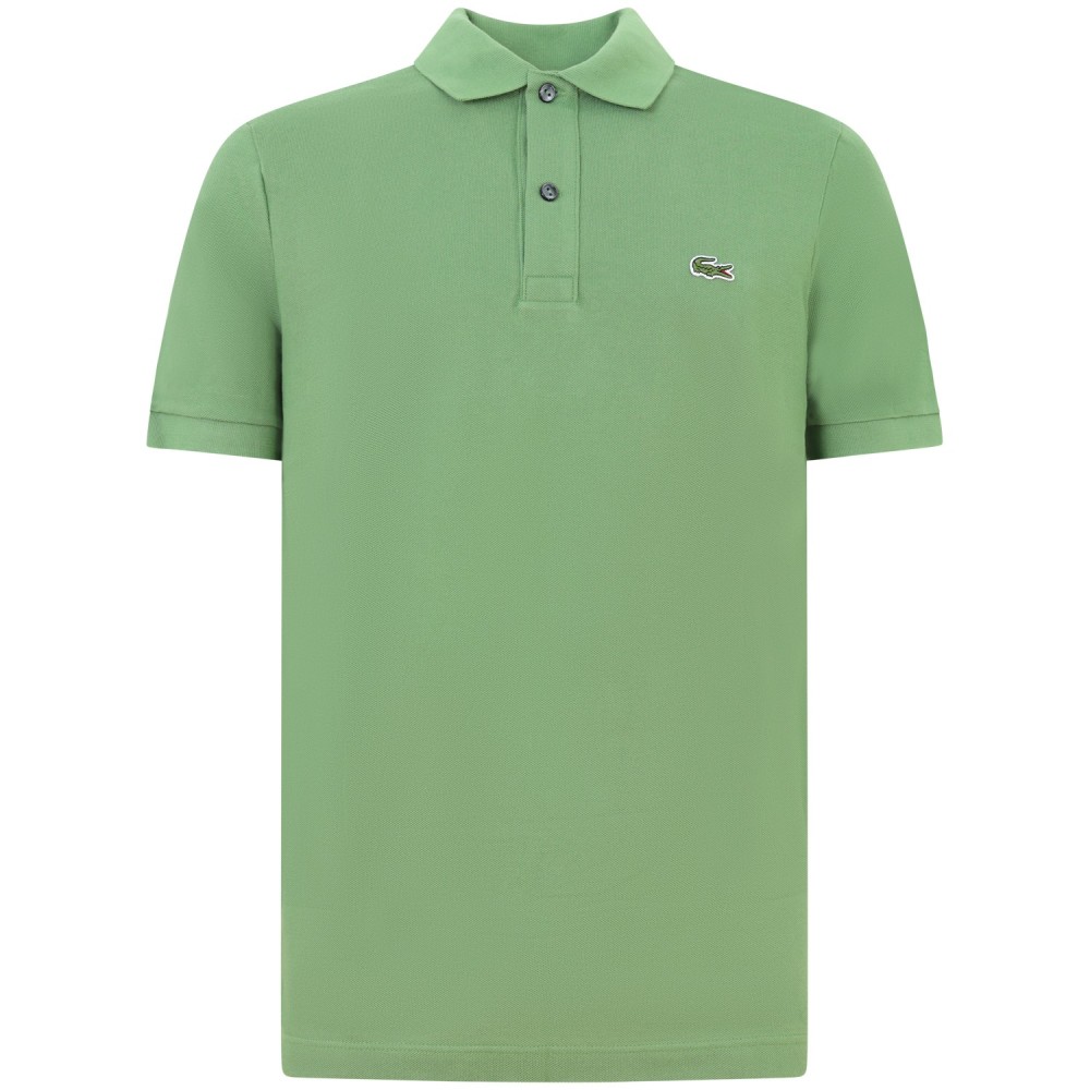 Polo verde con mini logo slim fit per uomo