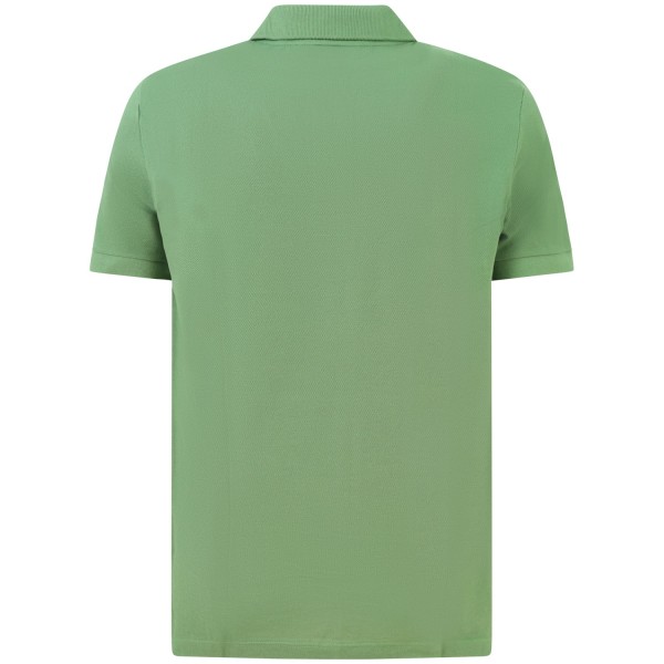 Polo verde con mini logo slim fit per uomo