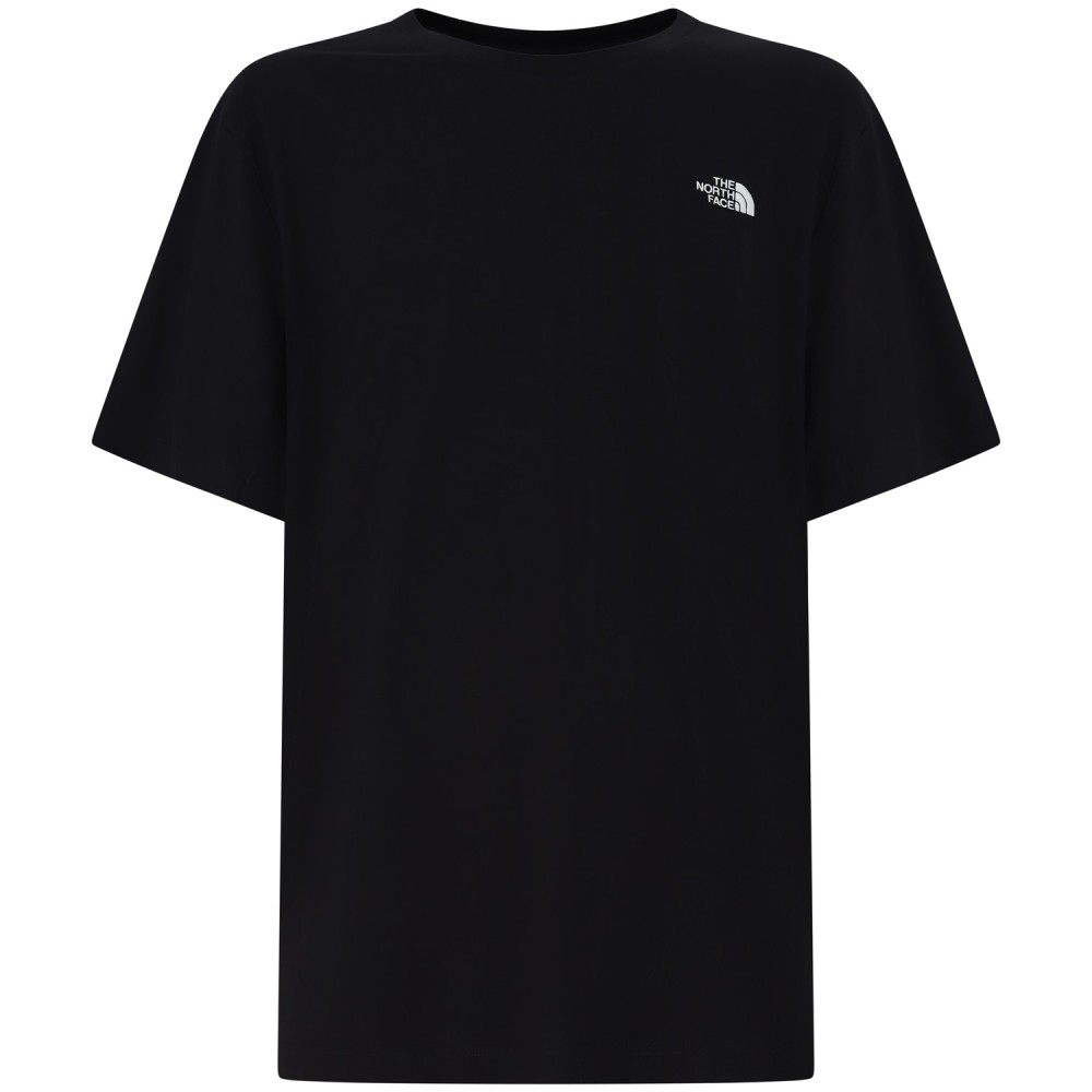 T-shirt nera con logo ricamato per uomo