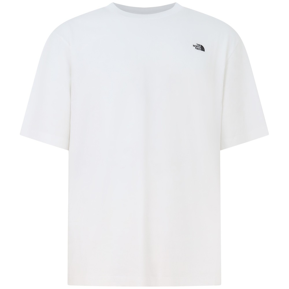 T-shirt bianca con logo ricamato per uomo