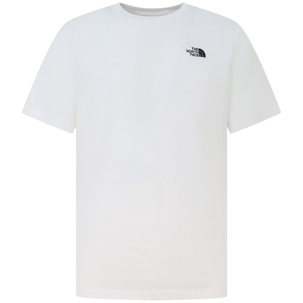 T-shirt bianca con logo ricamato per uomo