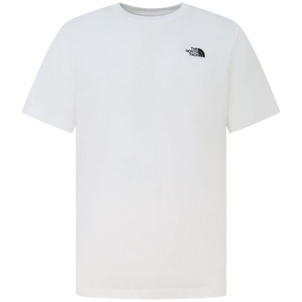 T-shirt bianca con logo ricamato per uomo