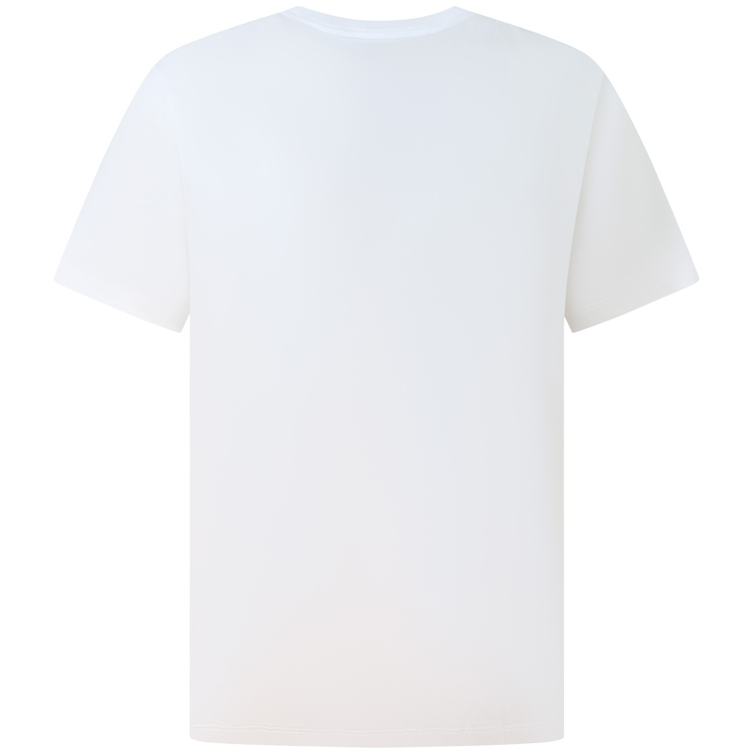 T-shirt bianca con logo ricamato per uomo 2
