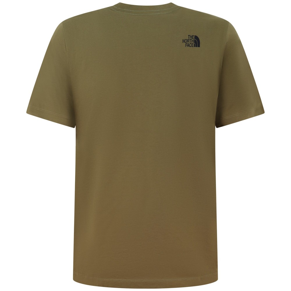 T-shirt verde con mini logo per uomo