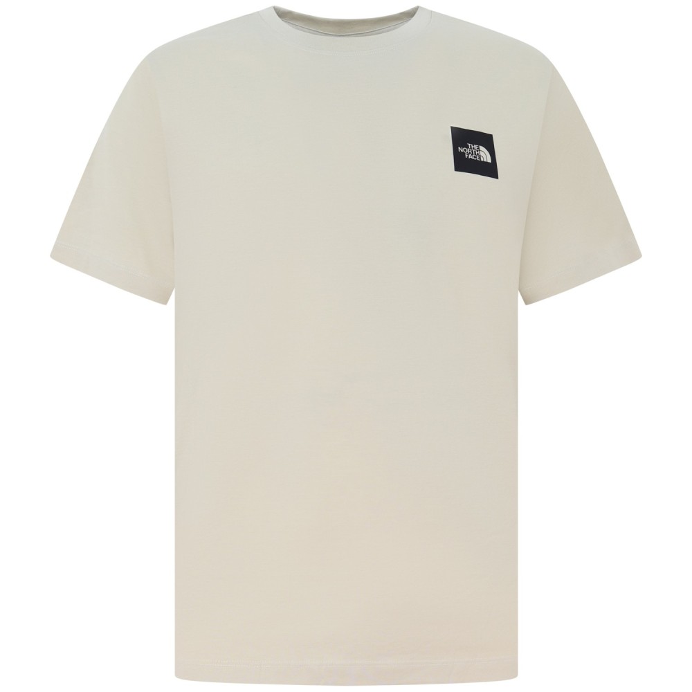 T-shirt beige con mini logo per uomo