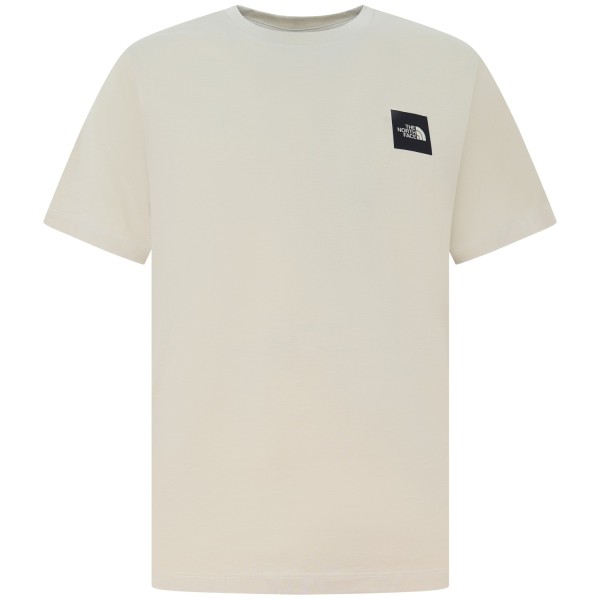 T-shirt beige con mini logo per uomo