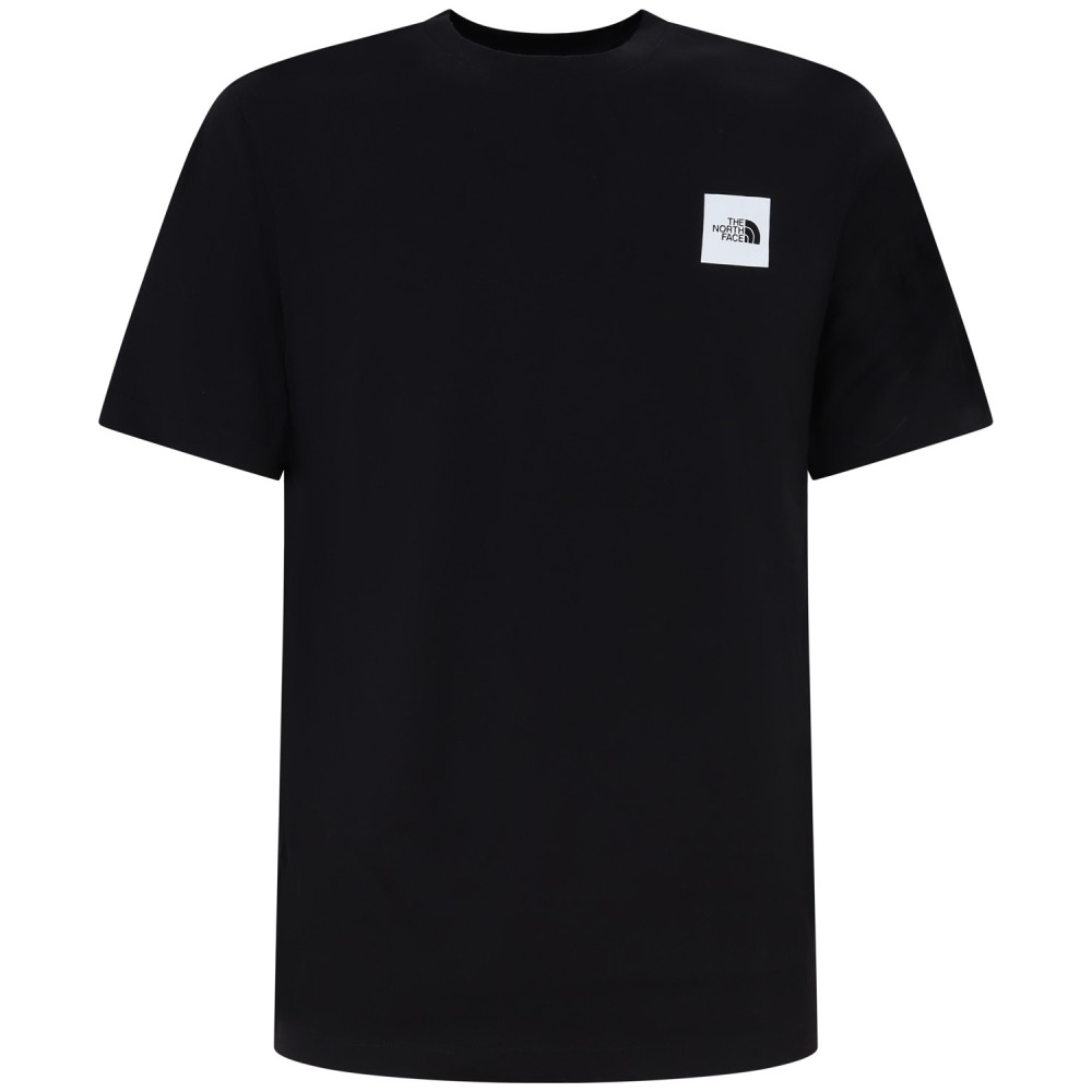 T-shirt nera con mini logo per uomo