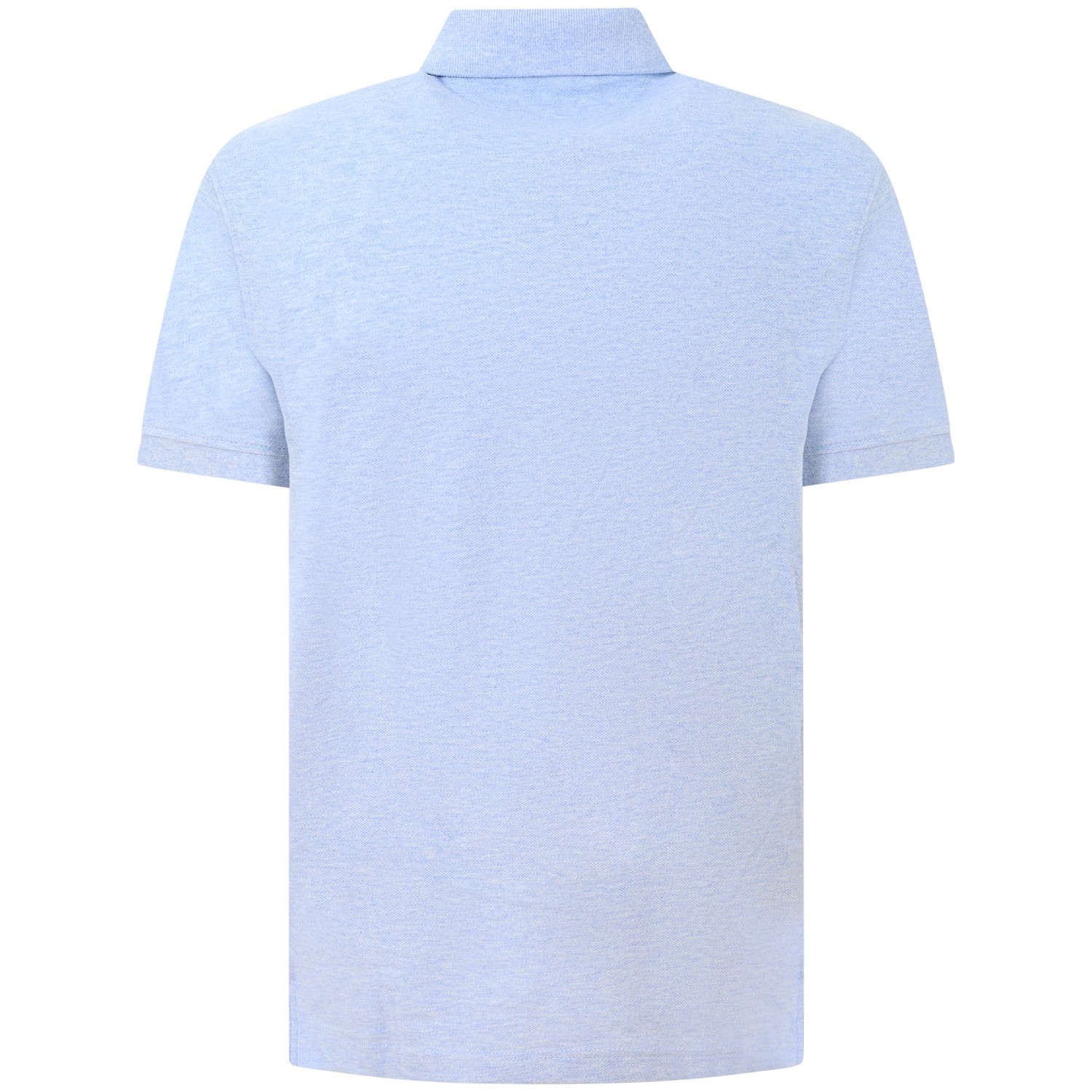 Polo celeste con mini logo per uomo 2