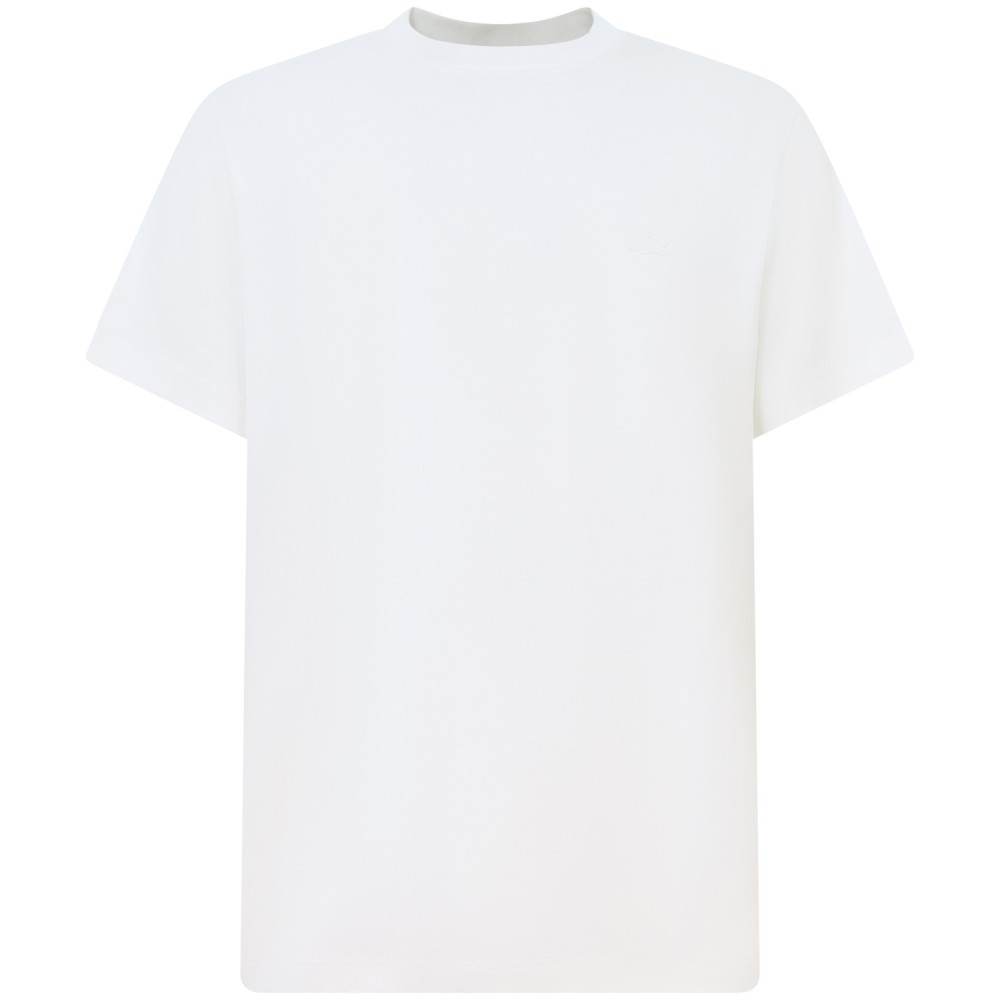 T-shirt bianca con stampa sul retro per uomo