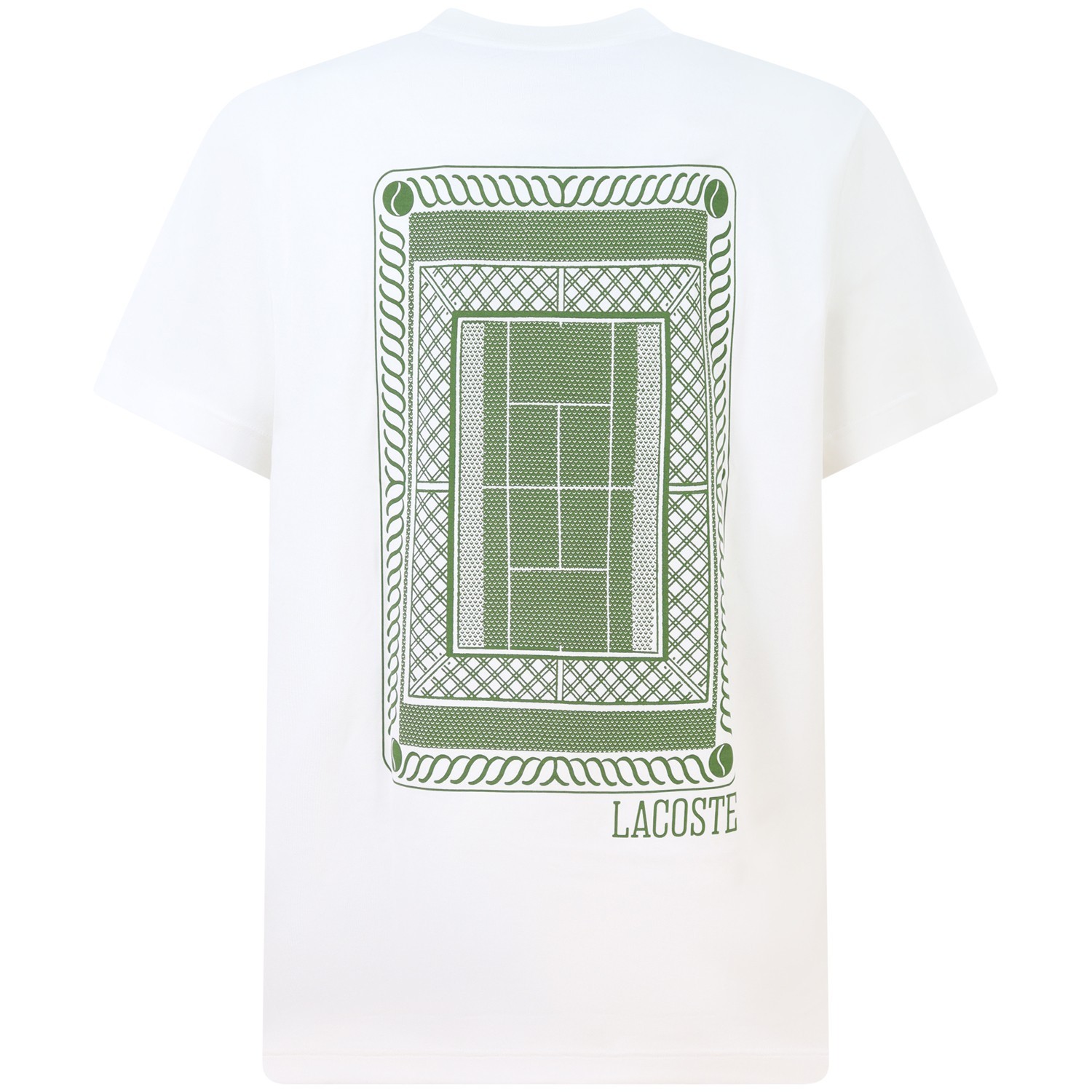 T-shirt bianca con stampa sul retro per uomo 2