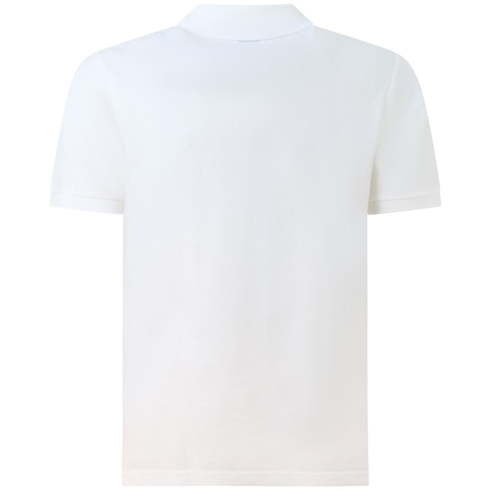 Polo bianca con mini logo per uomo