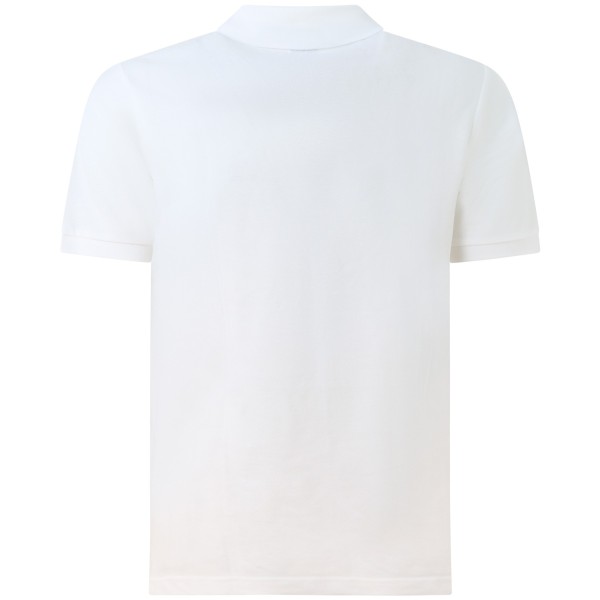 Polo bianca con mini logo per uomo