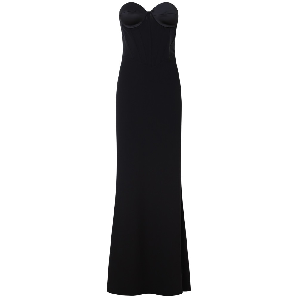 Abito tubino midi nero per donna