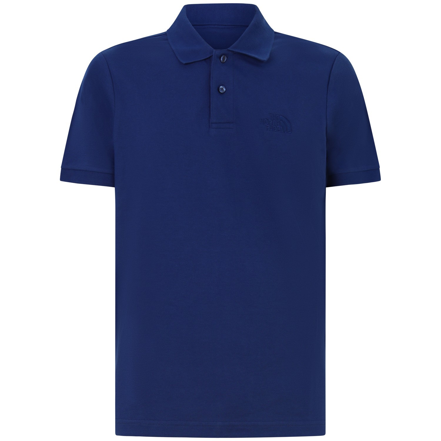 Polo blu con mini logo per uomo