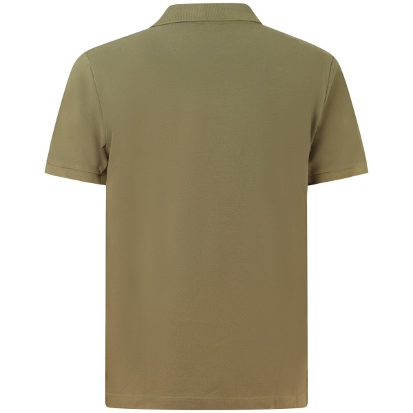 Polo verde con mini logo per uomo