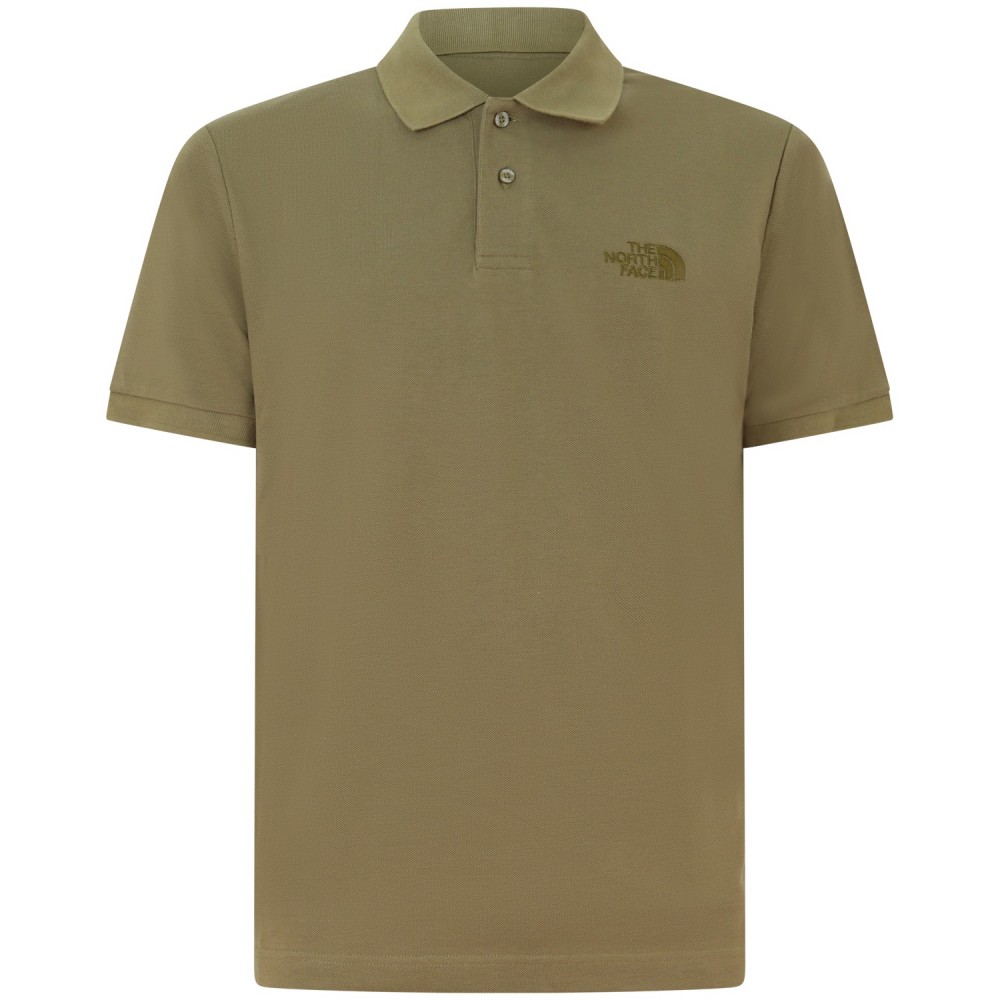 Polo verde con mini logo per uomo