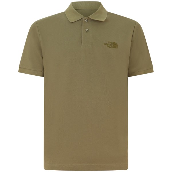 Polo verde con mini logo per uomo