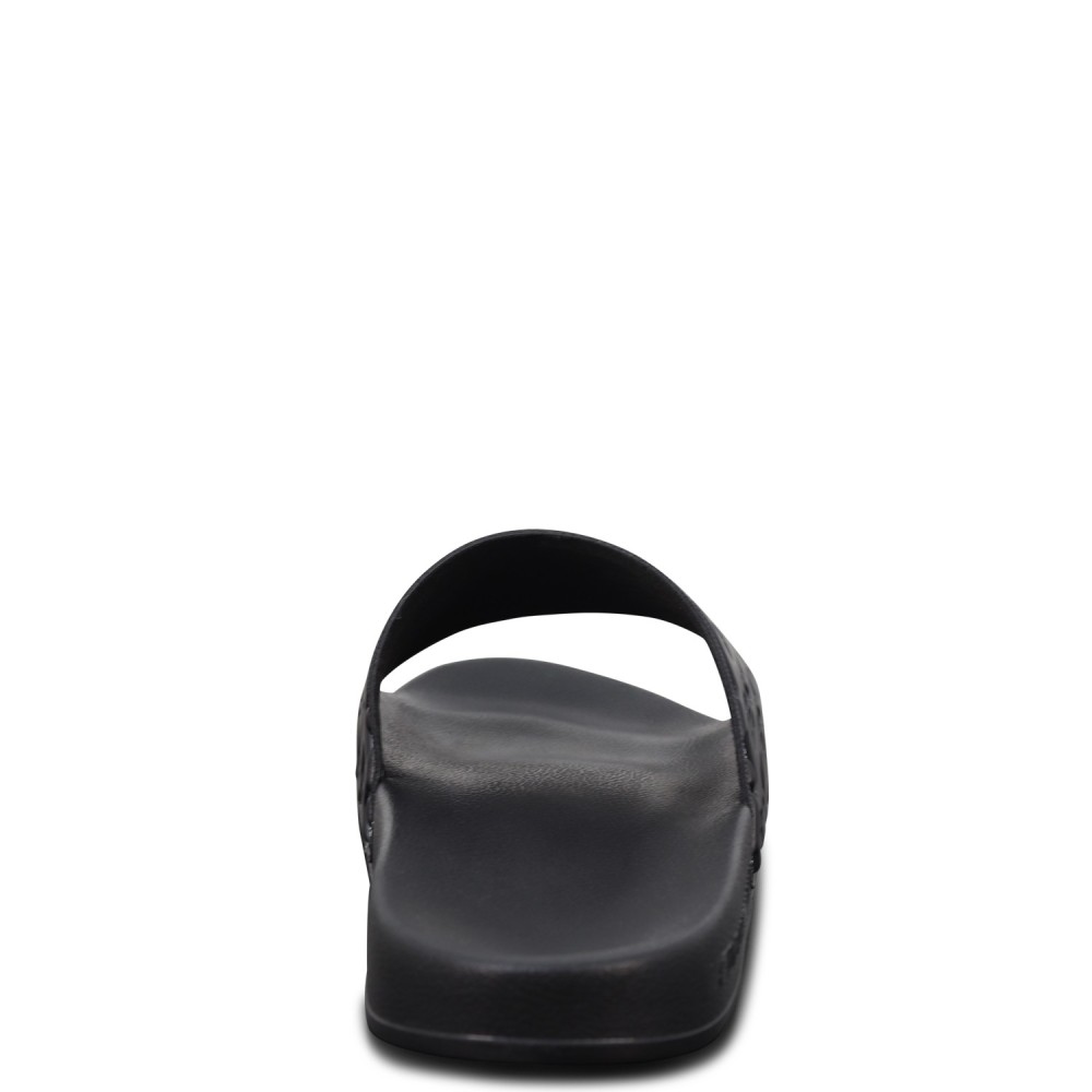 Ciabatta nera con logo all over per uomo