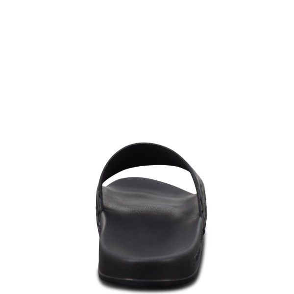 Ciabatta nera con logo all over per uomo