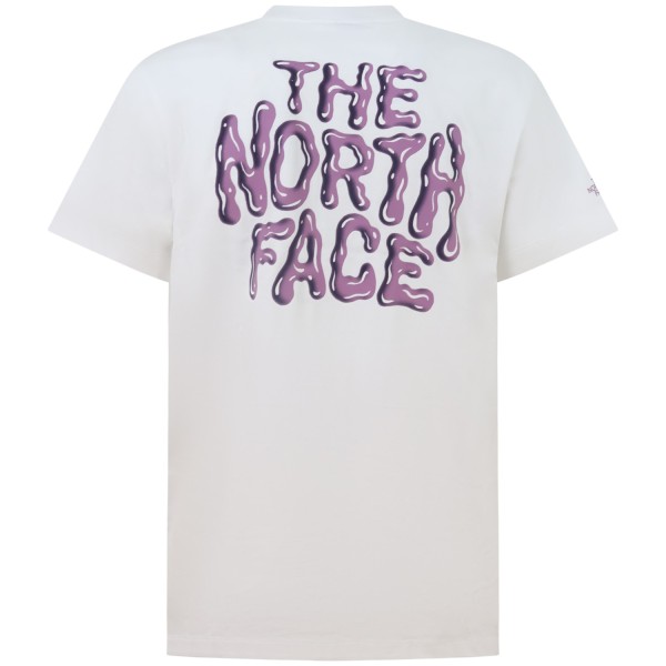 T-shirt bianca con logo rosa per uomo