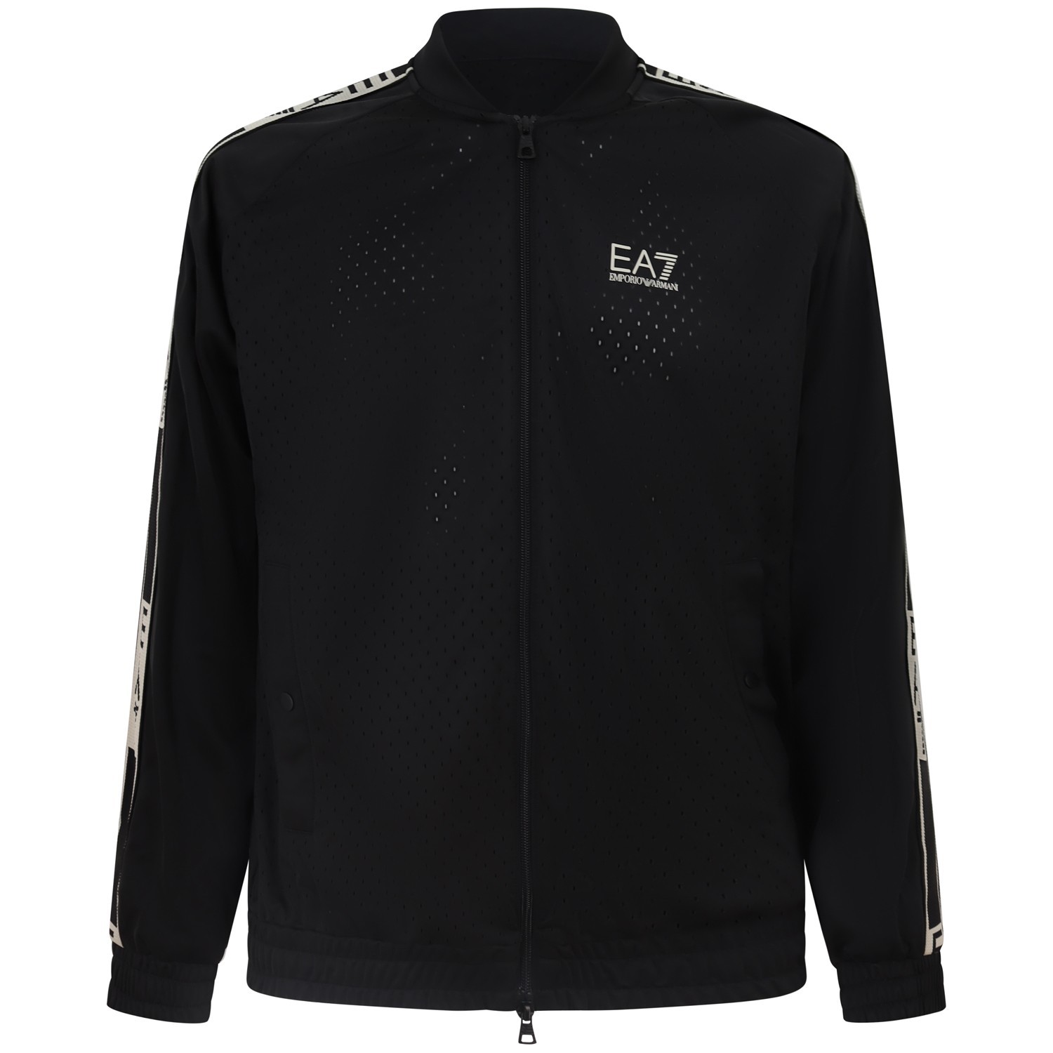 Felpa nera  con zip per uomo