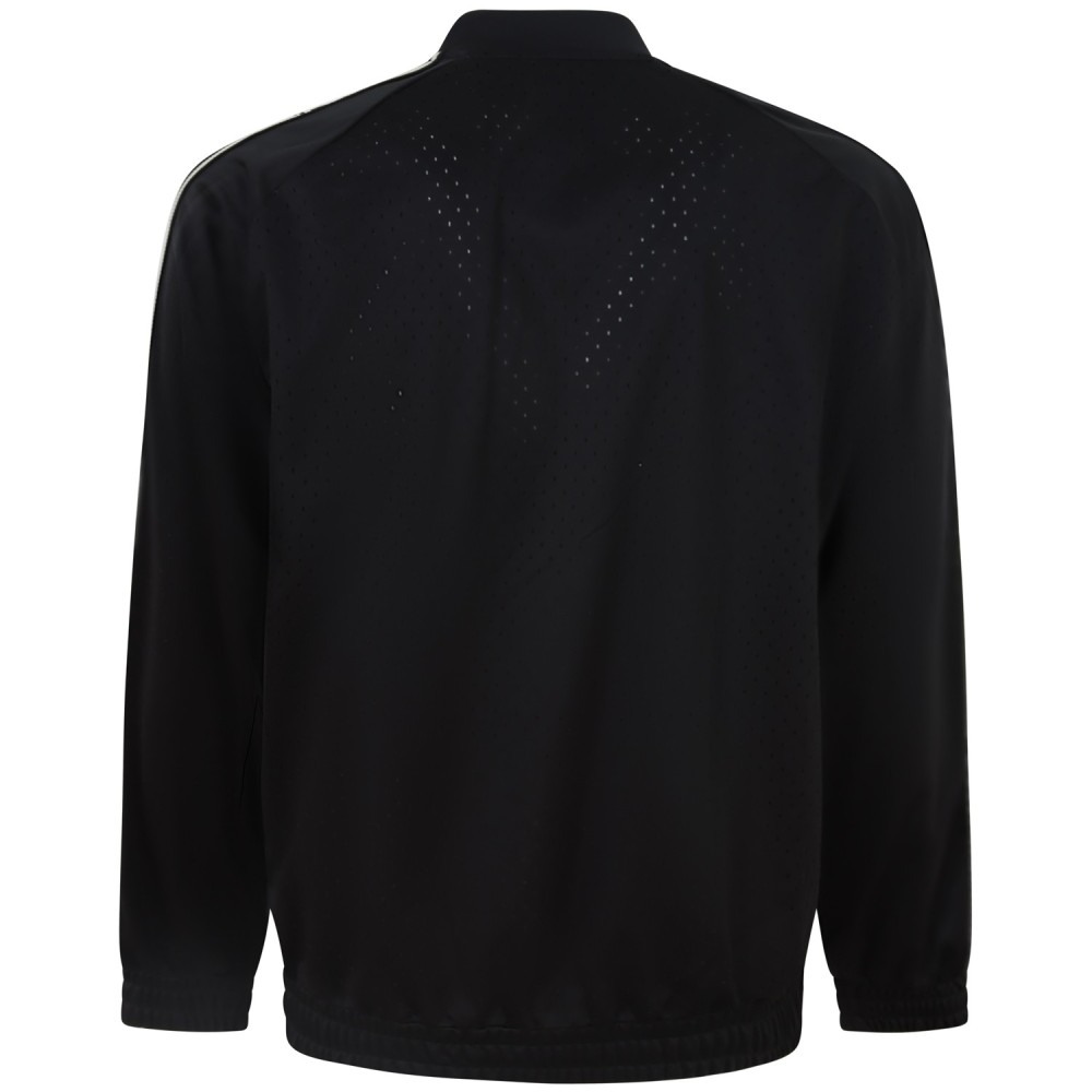 Felpa nera  con zip per uomo