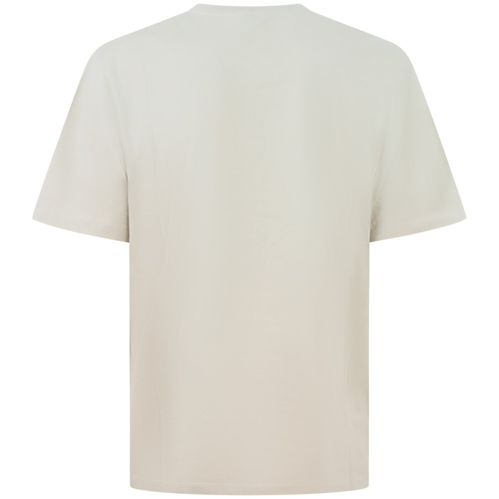 T-shirt beige con mini logo centrale  per uomo