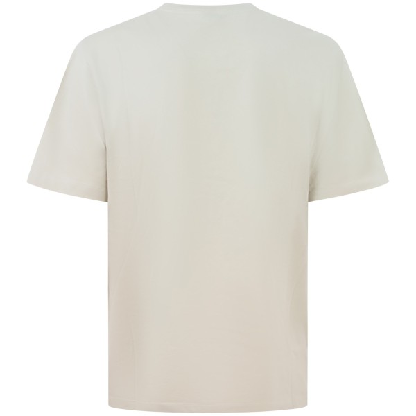 T-shirt beige con mini logo centrale  per uomo