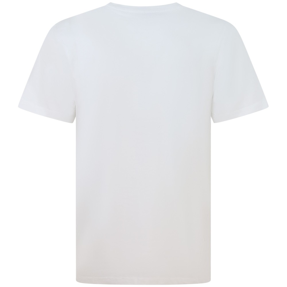 T-shirt bianca con mini logo centrale  per uomo