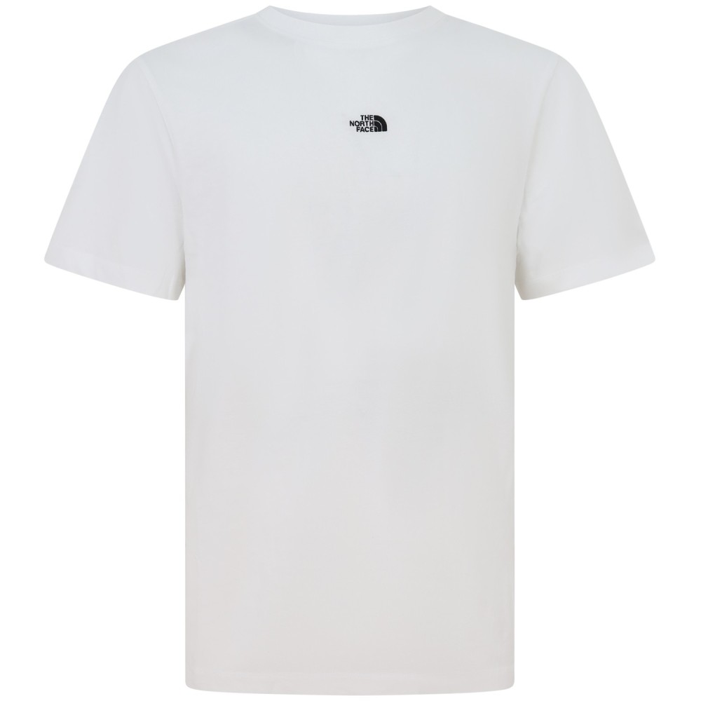 T-shirt bianca con mini logo centrale  per uomo