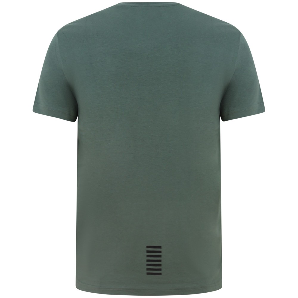 T-shirt verde con mini logo per uomo