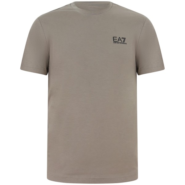 T-shirt beige con mini logo per uomo