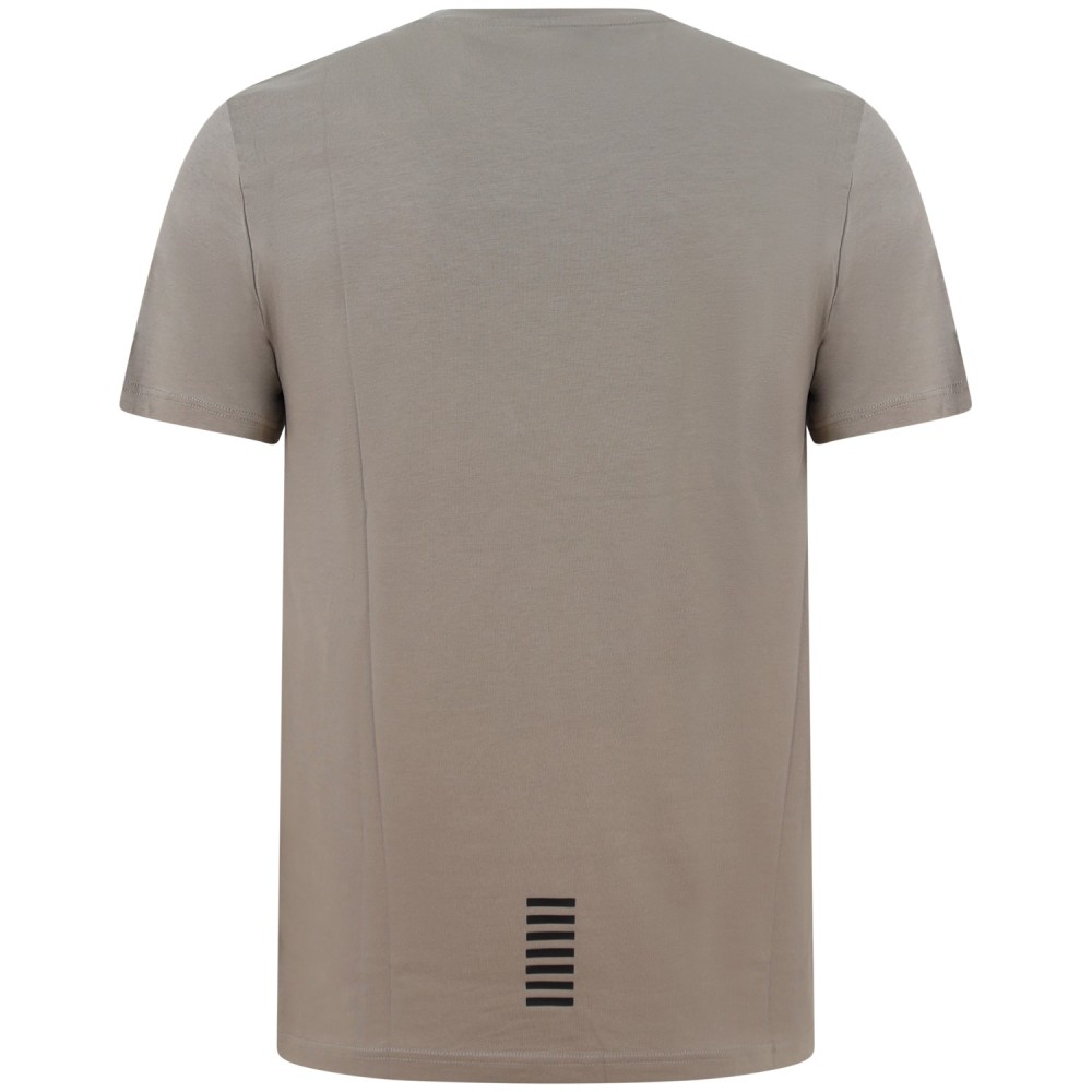 T-shirt beige con mini logo per uomo
