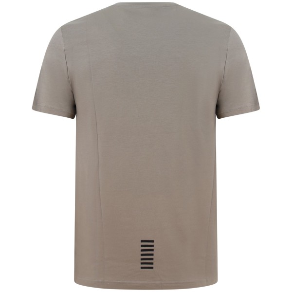 T-shirt beige con mini logo per uomo