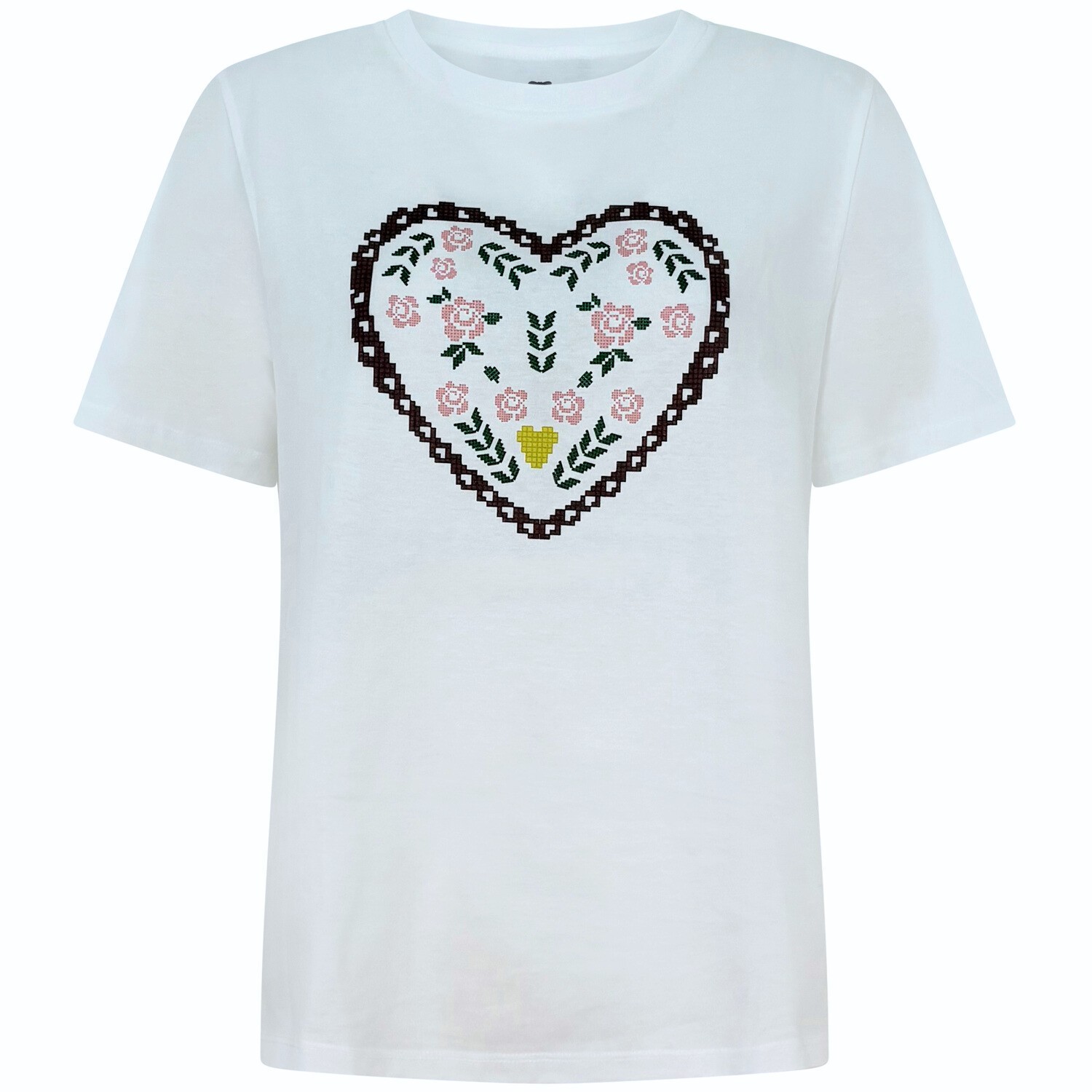 T-shirt bianca con logo per donna 2