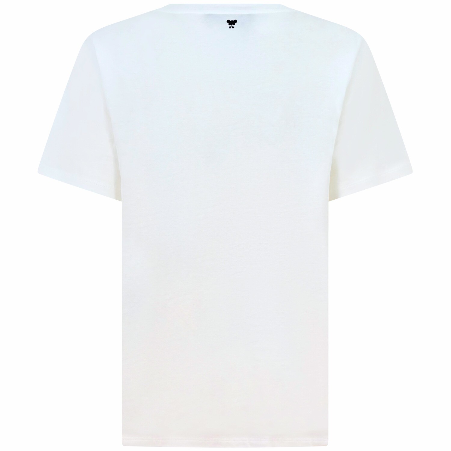 T-shirt bianca con logo nero per donna 2