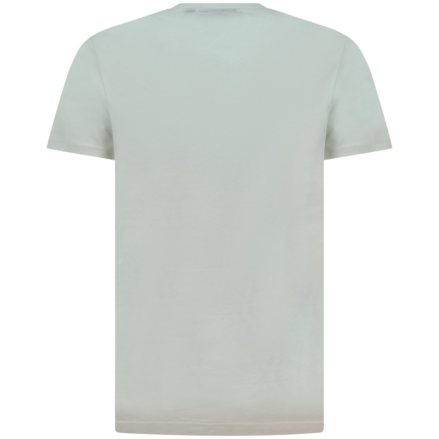 T-shirt celeste con mini logo per uomo 2
