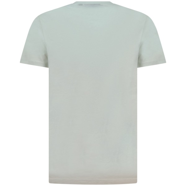 T-shirt celeste con mini logo per uomo